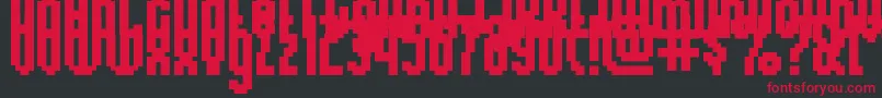 RelativityRegular Font – Red Fonts on Black Background