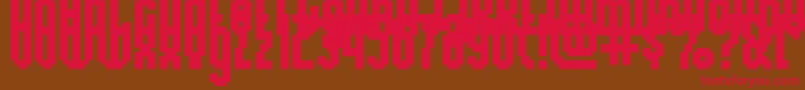 RelativityRegular Font – Red Fonts on Brown Background