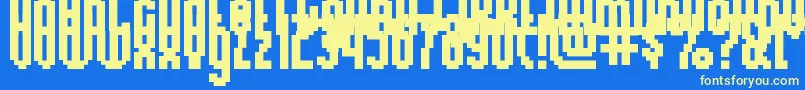 RelativityRegular Font – Yellow Fonts on Blue Background