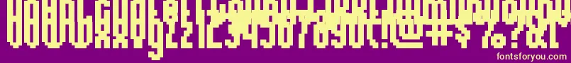 RelativityRegular Font – Yellow Fonts on Purple Background