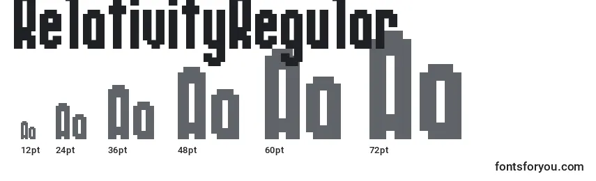 Размеры шрифта RelativityRegular