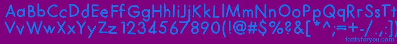 Futurahand Font – Blue Fonts on Purple Background