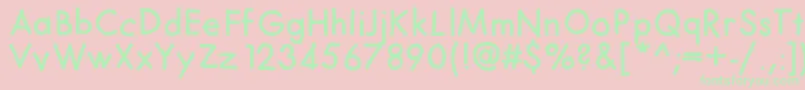 Czcionka Futurahand – zielone czcionki na różowym tle