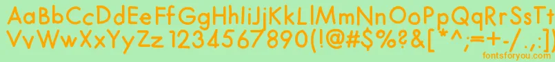 Saiba mais sobre a fonte Futurahand Fonte Futurahand – fontes laranjas em um fundo verde