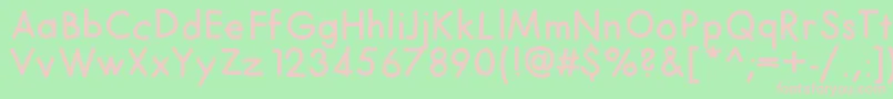Czcionka Futurahand – różowe czcionki na zielonym tle