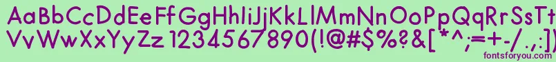 Futurahand Font – Purple Fonts on Green Background
