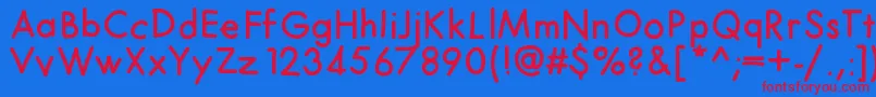 Futurahand Font – Red Fonts on Blue Background