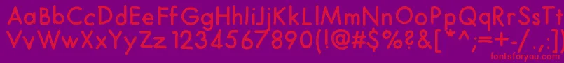 Futurahand Font – Red Fonts on Purple Background