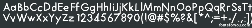 Futurahand Font – White Fonts on Black Background