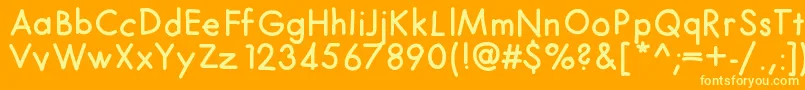 fuente Futurahand – Fuentes Amarillas Sobre Fondo Naranja