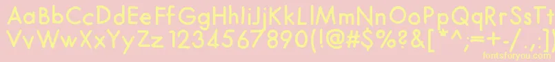 Futurahand-Schriftart – Gelbe Schriften auf rosa Hintergrund