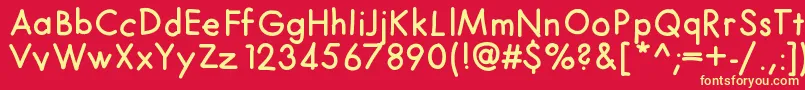 Futurahand Font – Yellow Fonts on Red Background