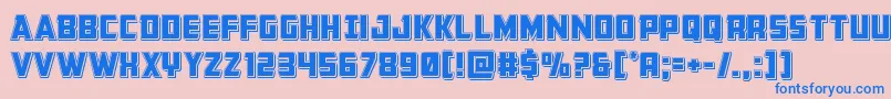 Buchananpunch Font – Blue Fonts on Pink Background