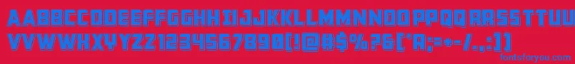 Buchananpunch Font – Blue Fonts on Red Background