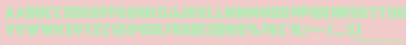 Buchananpunch Font – Green Fonts on Pink Background