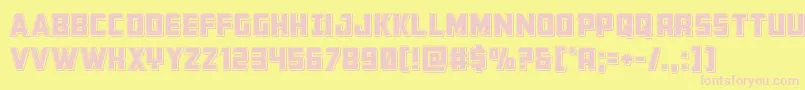 Buchananpunch Font – Pink Fonts on Yellow Background