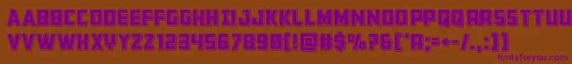 Buchananpunch Font – Purple Fonts on Brown Background