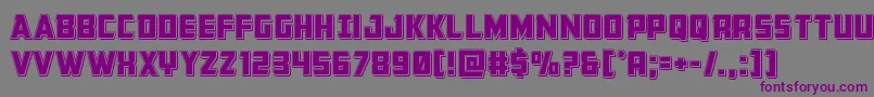 Шрифт Buchananpunch – фиолетовые шрифты на сером фоне