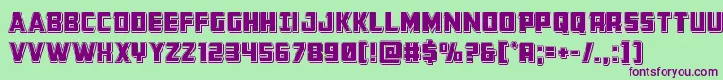 Buchananpunch Font – Purple Fonts on Green Background