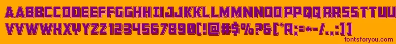 Buchananpunch Font – Purple Fonts on Orange Background