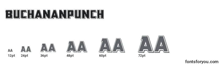 Размеры шрифта Buchananpunch