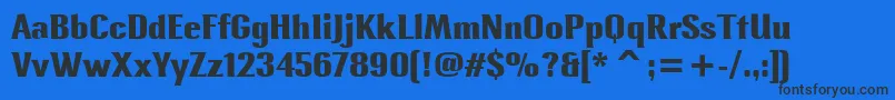フォントLennoxItcBold – 黒い文字の青い背景