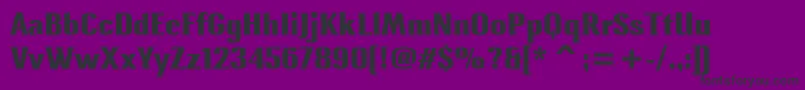 Шрифт LennoxItcBold – чёрные шрифты на фиолетовом фоне