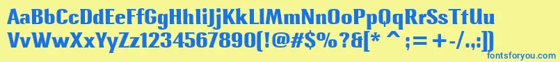 LennoxItcBold Font – Blue Fonts on Yellow Background