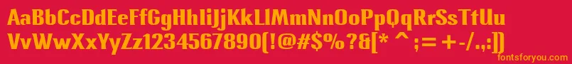 LennoxItcBold Font – Orange Fonts on Red Background