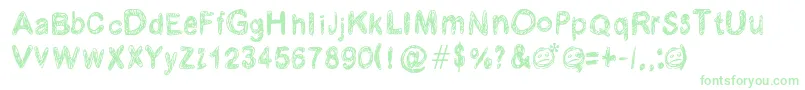 Шрифт Krabougja – зелёные шрифты
