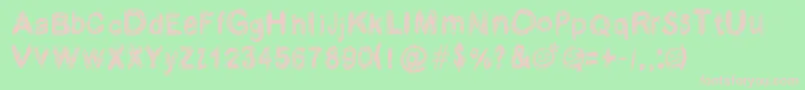 Krabougja Font – Pink Fonts on Green Background