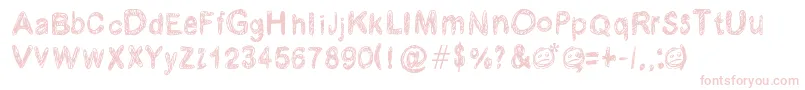 Krabougja Font – Pink Fonts on White Background