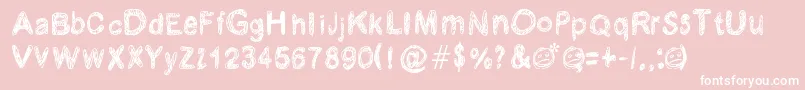 Krabougja Font – White Fonts on Pink Background