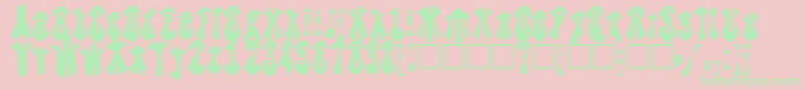 Thebluejoker Font – Green Fonts on Pink Background