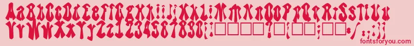 Thebluejoker Font – Red Fonts on Pink Background