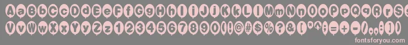 Шрифт BalloonsNormal – розовые шрифты на сером фоне