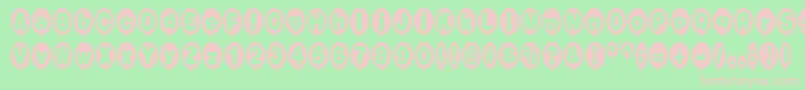 BalloonsNormal Font – Pink Fonts on Green Background