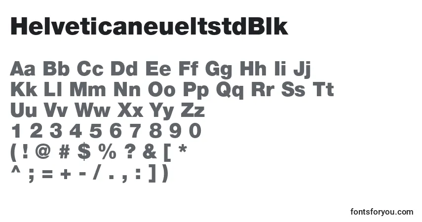 Шрифт HelveticaneueltstdBlk – алфавит, цифры, специальные символы