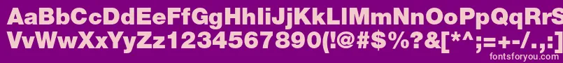 HelveticaneueltstdBlk Font – Pink Fonts on Purple Background