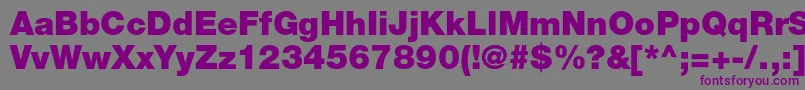 HelveticaneueltstdBlk Font – Purple Fonts on Gray Background