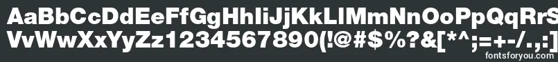 Czcionka HelveticaneueltstdBlk – białe czcionki na czarnym tle