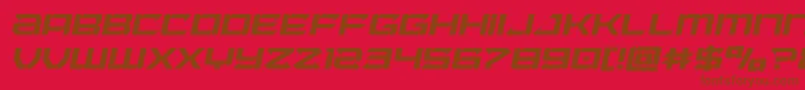 フォントLaserwolfital – 赤い背景に茶色の文字