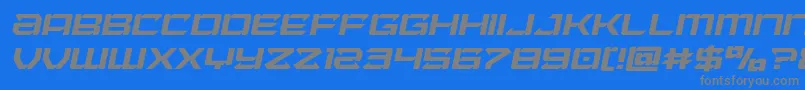 Laserwolfital Font – Gray Fonts on Blue Background