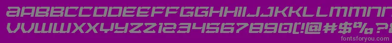 Laserwolfital-Schriftart – Graue Schriften auf violettem Hintergrund
