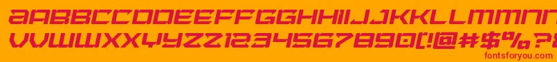 Laserwolfital Font – Red Fonts on Orange Background