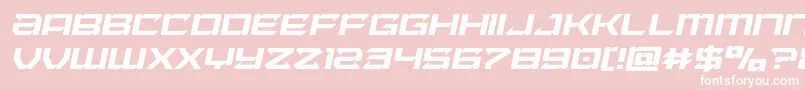 フォントLaserwolfital – ピンクの背景に白い文字