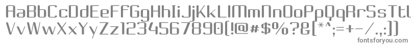 Choktoff-fontti – harmaat kirjasimet valkoisella taustalla