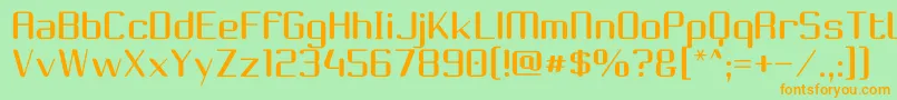 Choktoff Font – Orange Fonts on Green Background