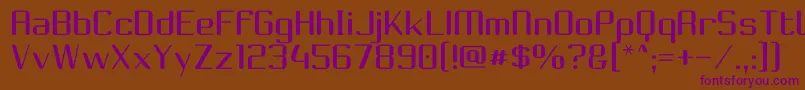 Choktoff Font – Purple Fonts on Brown Background