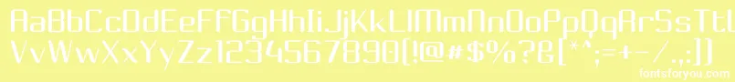 Choktoff Font – White Fonts on Yellow Background